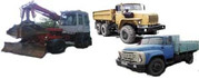 Грейферный погрузчик,  экскаватор, самосвал