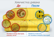 Профессиональная чистка мягкой и кожаной мебели,  ковров